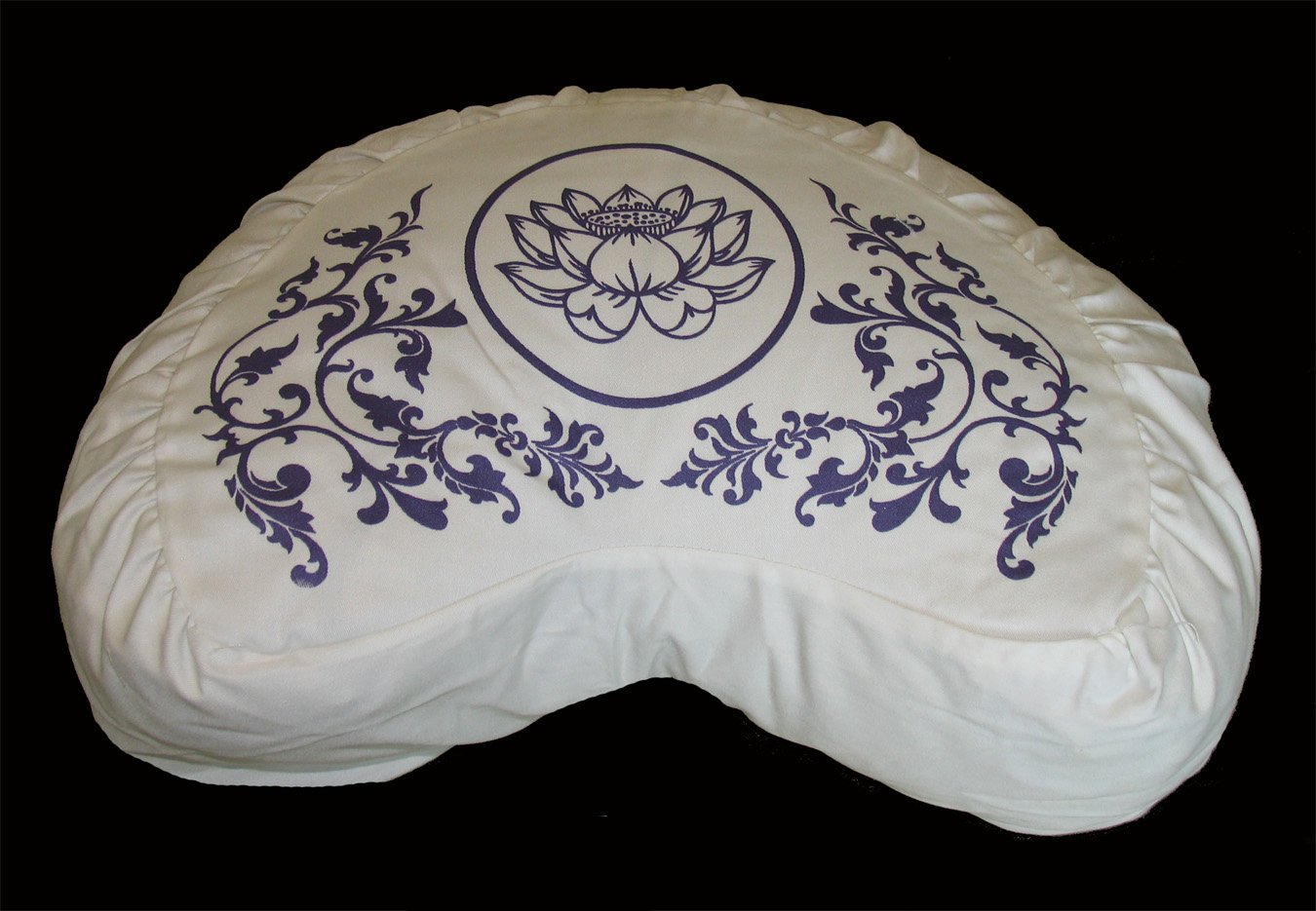 Premium Meditation Cushion Zafu with Lotus Enlightenment Design - Ergonomic Floor Pillow for Yoga, Zen Meditation & Mindfulness Practice at Home or Studio