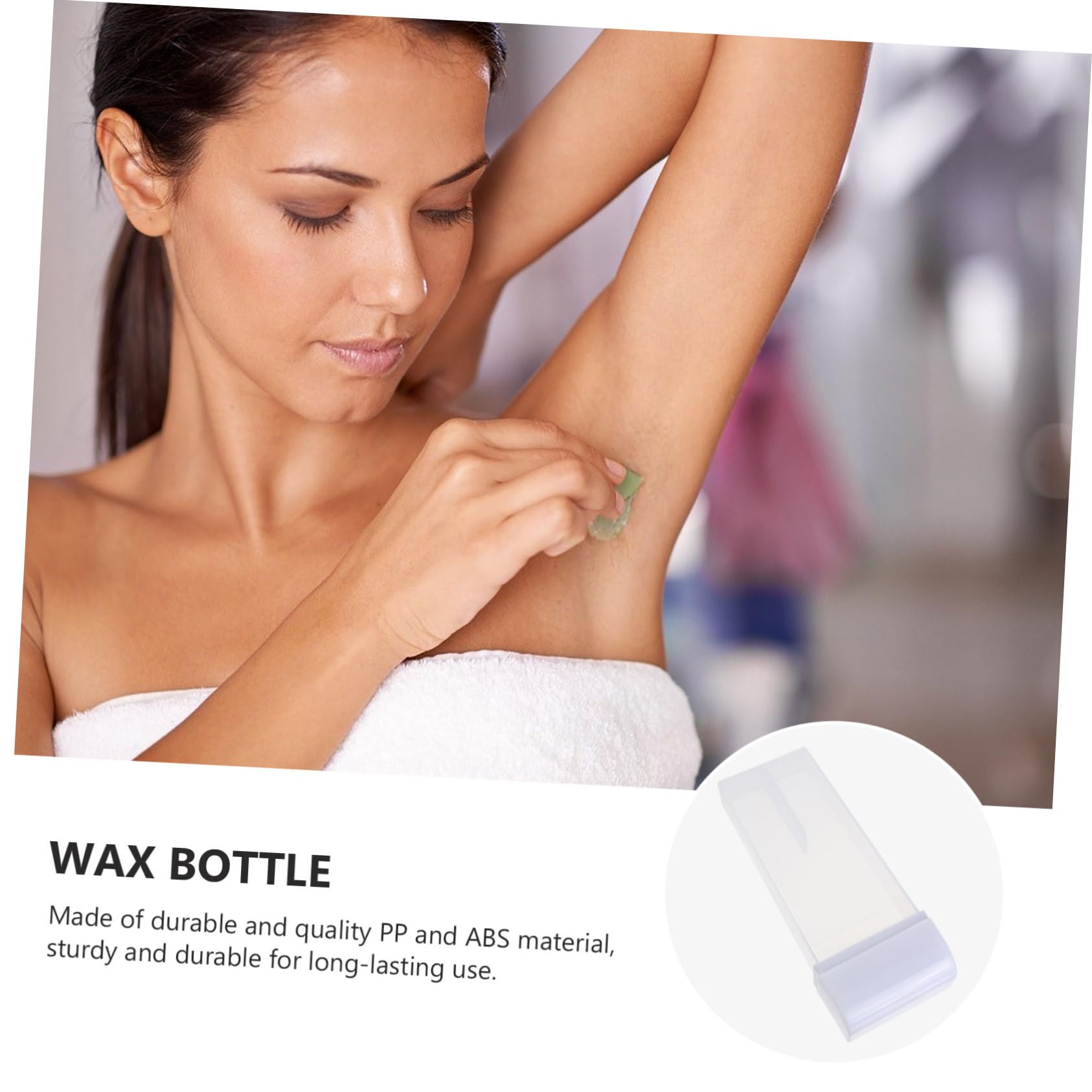 150ml Plastic Depilatory Wax Container - Durable PP ABS Hair Removal Wax Warmer Dispenser for Smooth Skin - Perfect for Salon, Spa & Home Use