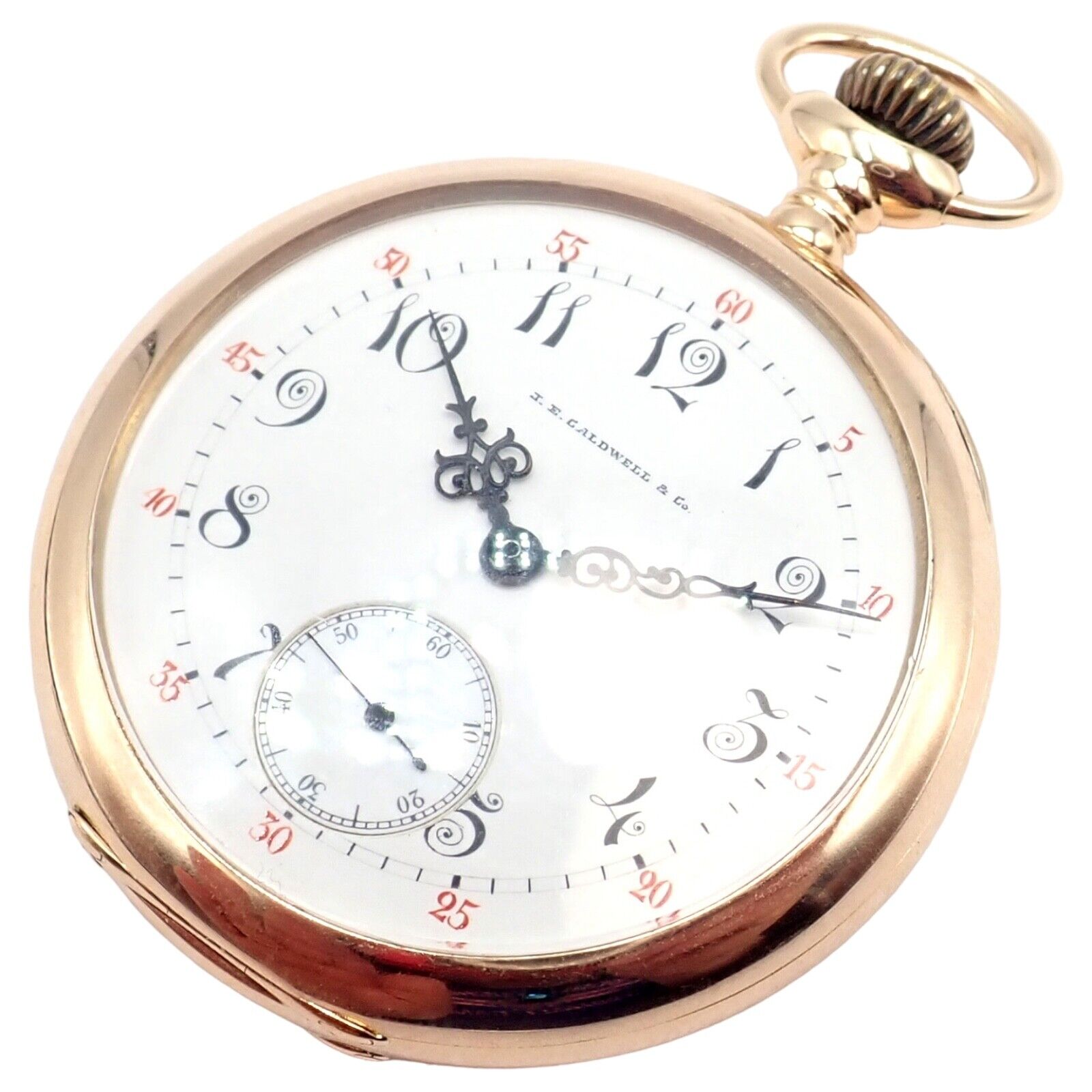 Vintage J.E. Caldwell 46mm 14k Yellow Gold Vacheron Constantin Pocket Watch c.1890s - Antique Collector's Item for Special Occasions & Historical Displays
