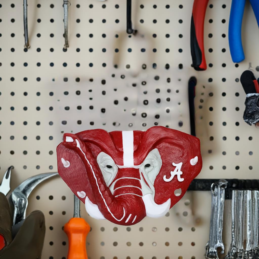Alabama Crimson Tide Wall Hook Rack - 6 Bronze Hooks for College Dorm Room Organization | Perfect for Hanging Hats, Bags, Coats & Towels in Bedroom or Entryway