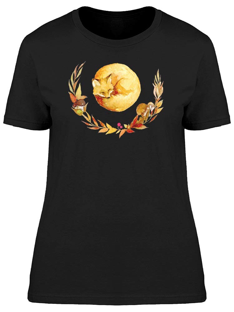 Stylish Watercolor Forest Red Fox Graphic T-Shirt for Women - Perfect for Casual Outfits, Weekend Wear & Nature Lovers