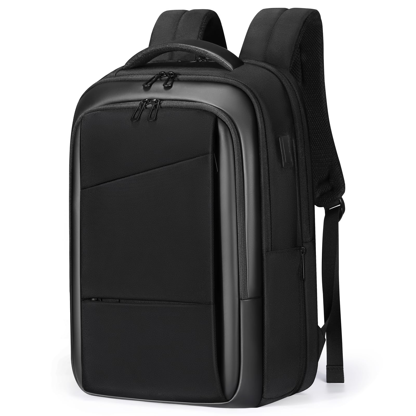 FENRUIEN 15.6 Inch Expandable Travel Laptop Backpack with USB Charging Port - Water Resistant Business Backpack for Men & Women - Perfect for Work, Commuting, and Airplane Travel