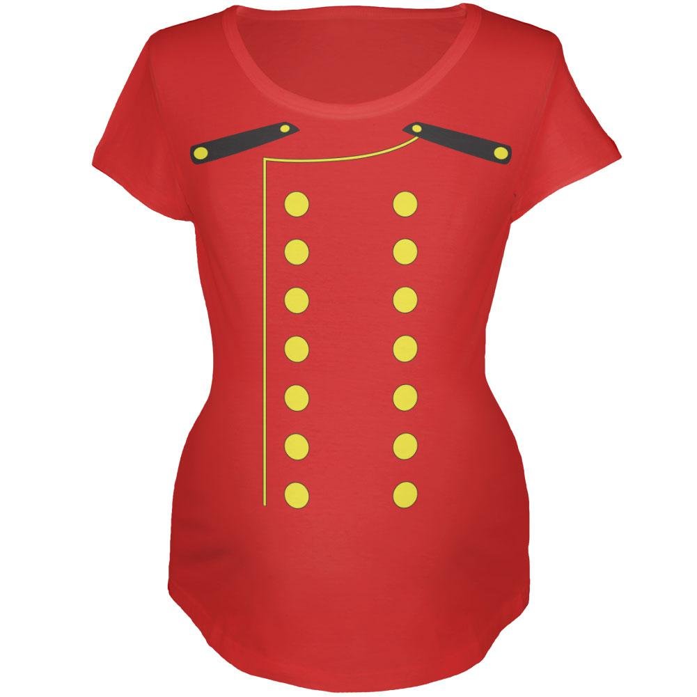 Halloween Bellhop Costume Maternity Soft T-Shirt - Red 2XL for Pregnant Women | Hotel Theme Party Outfit, Cosplay & Halloween Dress-Up