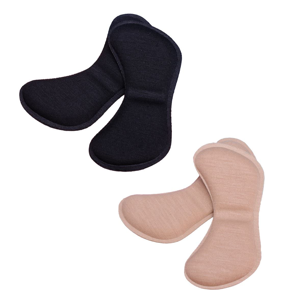 Navya Export Silicone Half Heel Protector Socks - Moisturizing Foot Care Socks with Heel Cushion Inserts & Shoe Bite Tape Combo - Perfect for Cracked Heels, Dry Feet & Comfortable Walking (Heel Liner)