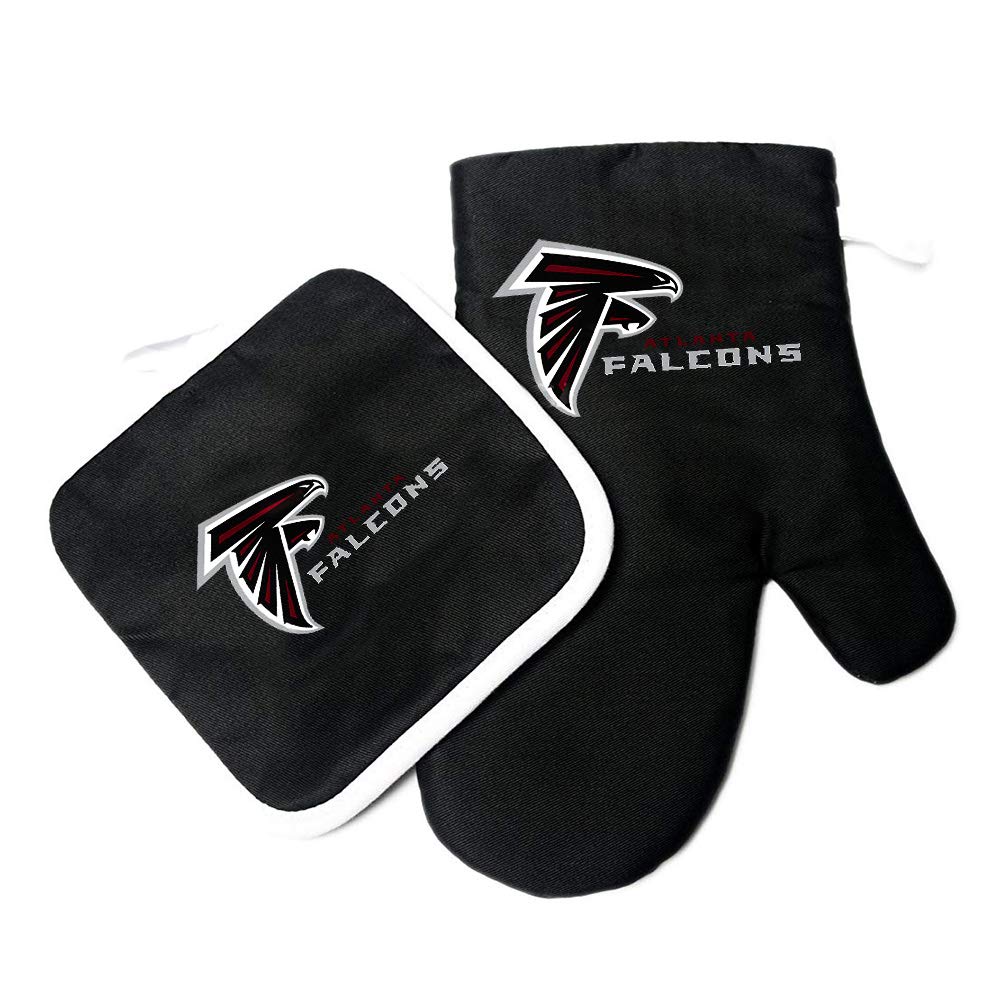 Atlanta Falcons NFL Oven Mitt and Pot Holder Set - Officially Licensed Kitchen Accessories for Cooking, Baking & Grilling - Perfect for Game Day Parties & Falcons Fan Gifts