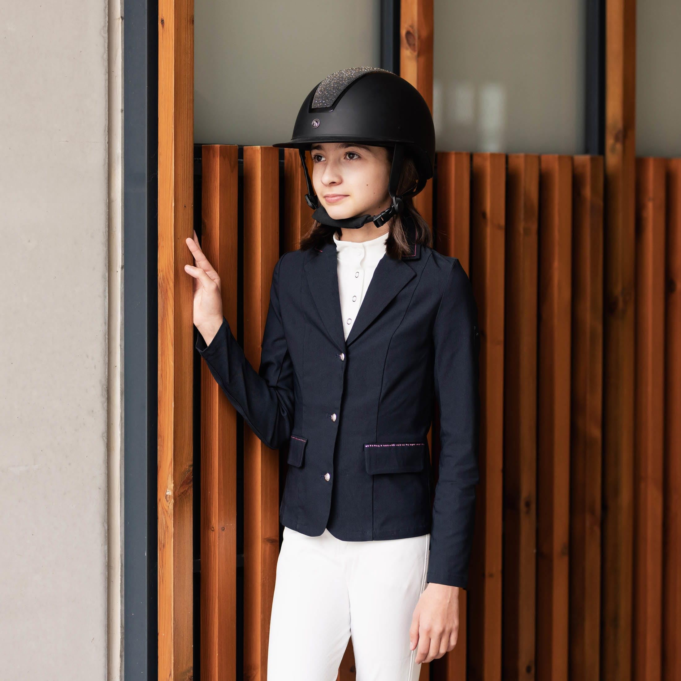 HORZE Zayla Kids Show Jacket - Equestrian Riding Coat for Girls & Boys - Perfect for Horse Shows, Riding Lessons & Outdoor Activities