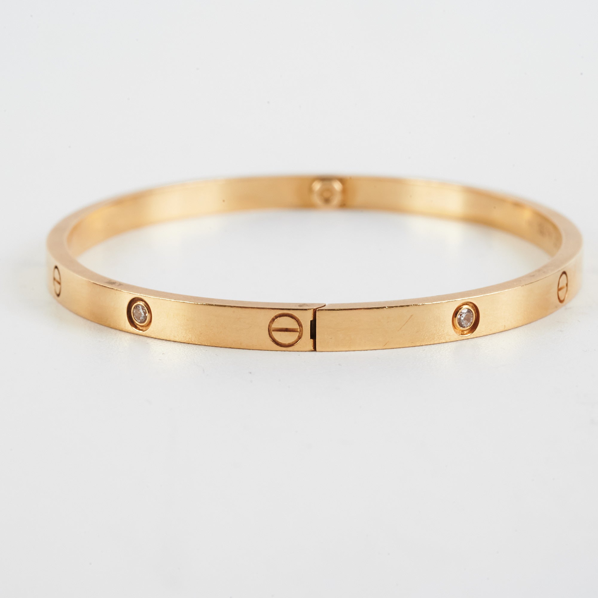 Cartier SM Love Bangle with 6 Diamonds - 18K Yellow Gold Bracelet for Women, Luxury Jewelry Gift for Anniversary, Valentine's Day & Special Occasions