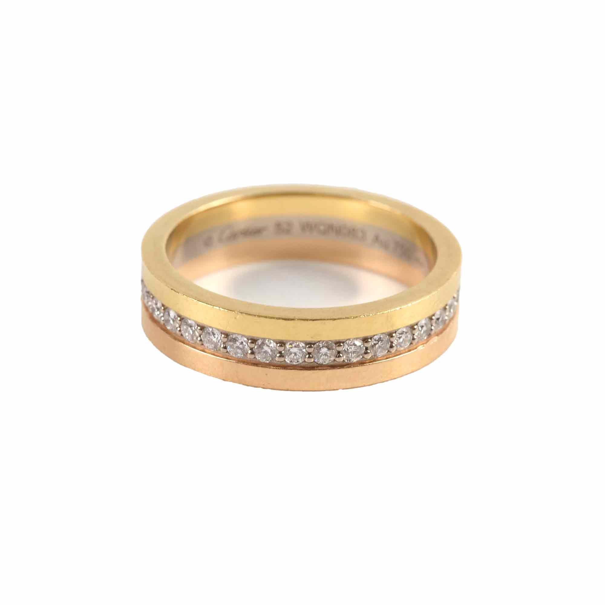 Cartier Vendome LC 4.8mm Diamond Wedding Band Ring - Size 52 (US 6) | 18K White Gold Paved Diamond Eternity Ring for Women | Perfect for Engagement, Anniversary & Bridal Jewelry Gifts