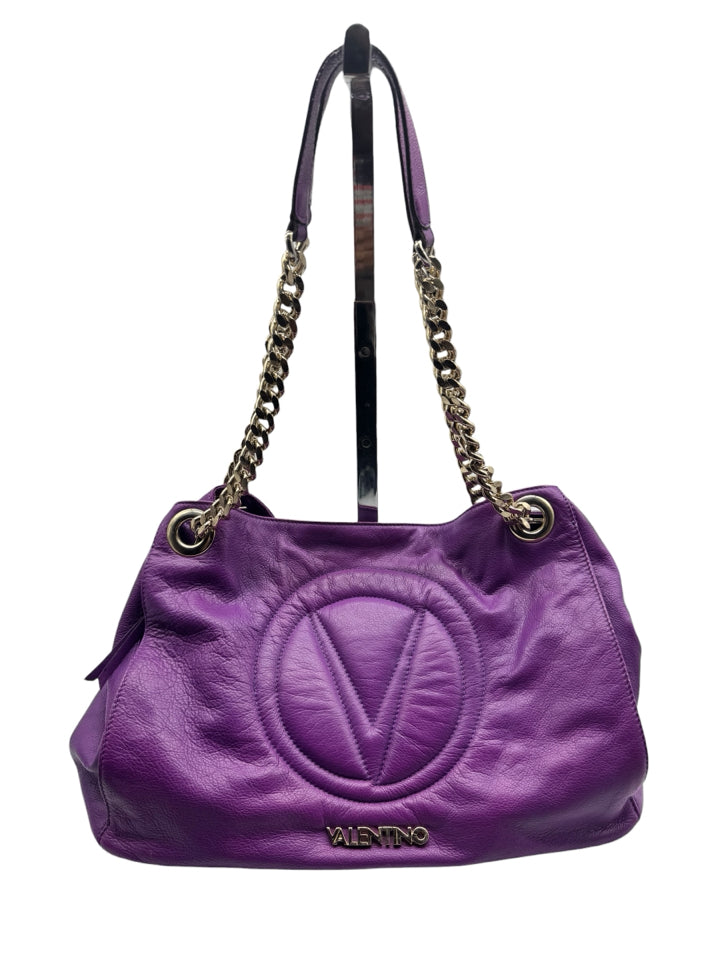 Valentino Mario Leather Tote Bag for Women - Luxury Designer Handbag with Top Handle & Shoulder Strap - Perfect for Work, Travel & Everyday Use