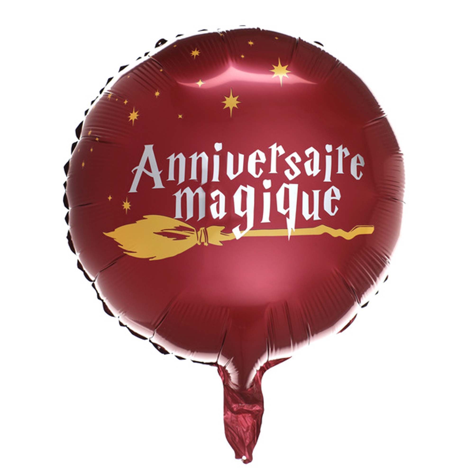 18 Inch French Version Magic Birthday Round Foil Balloon - 1 Count for Anniversary Parties, Baby Showers & Special Celebrations