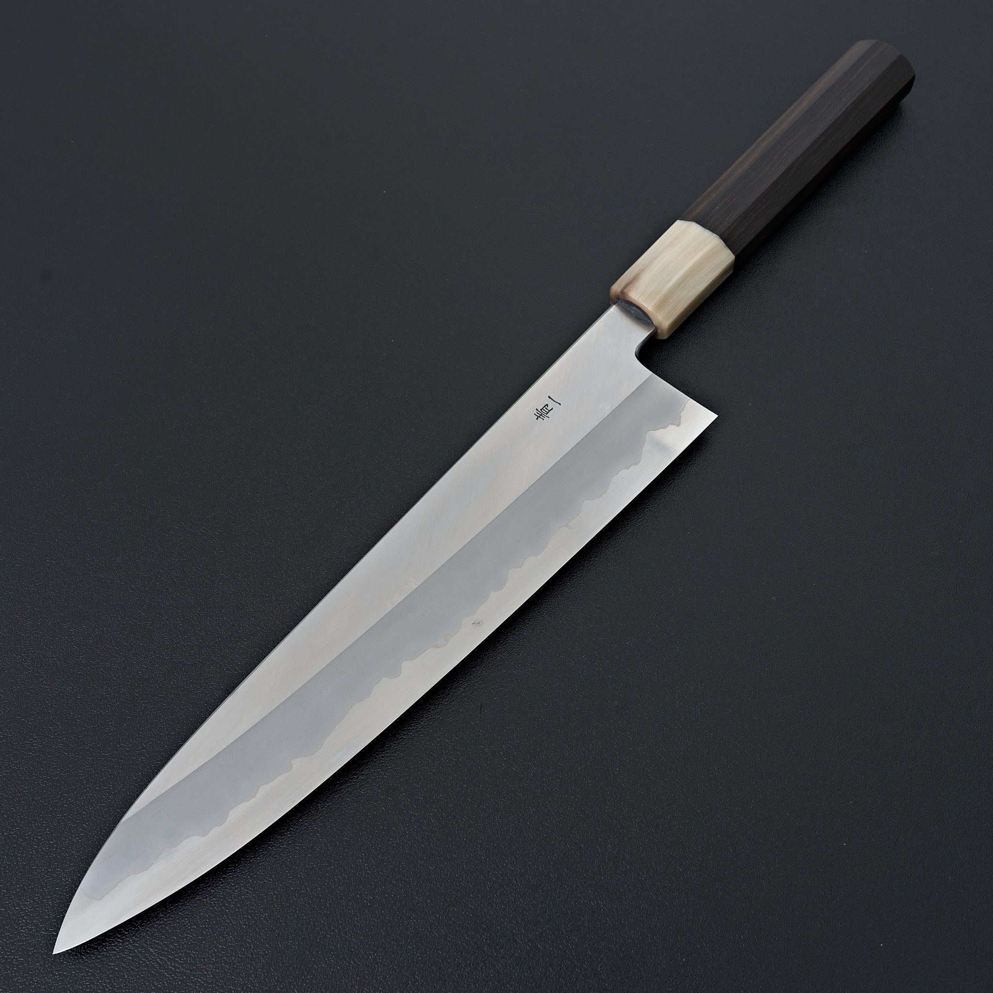 Hitohira Tanaka Kyuzo Blue #1 Stainless Clad Gyuto 240mm Japanese Chef Knife with Taihei Makassar Ebony Handle - Perfect for Sushi, Meat Cutting & Professional Kitchen Use