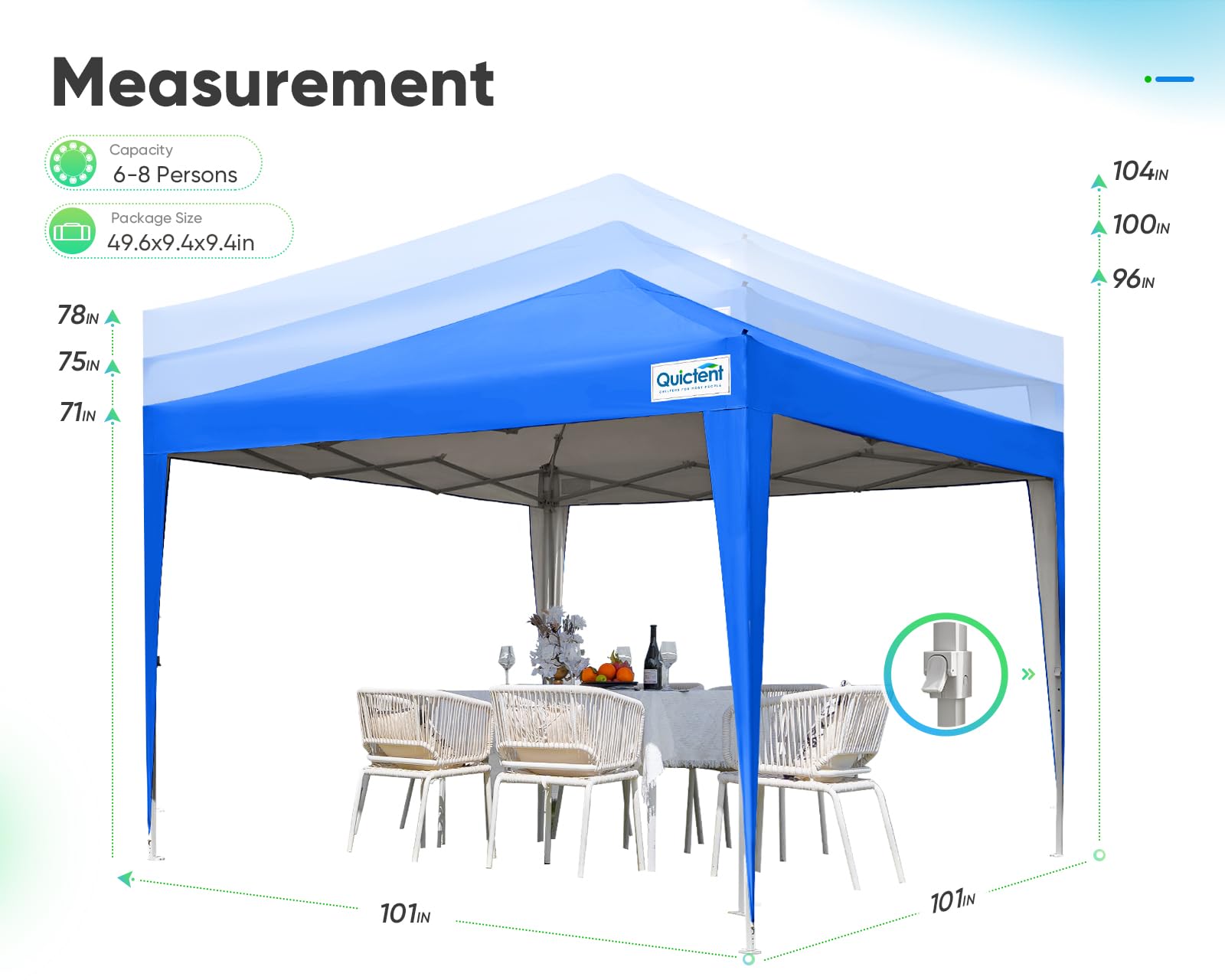 Quictent Pop Up Canopy Tent - Waterproof Instant Gazebo with Sidewalls, Sandbags & Carry Bag | Perfect for Outdoor Events, Parties, Beach & Camping Shelter | Commercial Grade Easy Setup Canopy