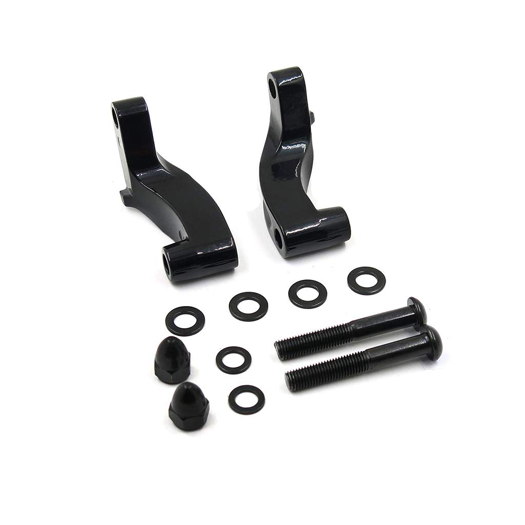 Harley Davidson 2006-2017 Motorcycle Mirror Mount Adapter Relocation Extension Kit - Black | Compatible with Touring, Street Glide & Road Glide Models | Enhanced Visibility & Custom Look