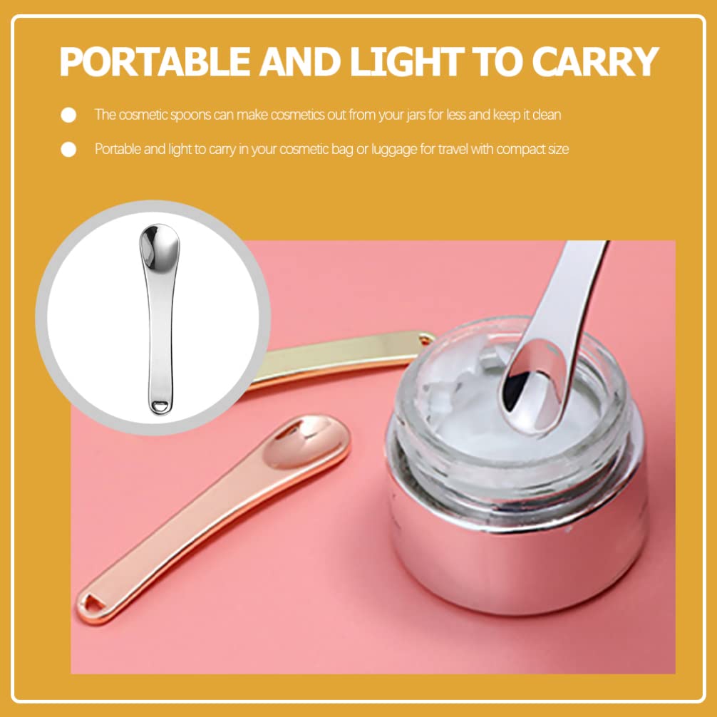 5-Piece Mini Cosmetic Spatula Set - Makeup & Skincare Scoop for Eye Cream, Face Lotion & Beauty Products - Perfect for Precise Application & Hygienic Use in Salons, Travel Kits & Home Skincare Routines