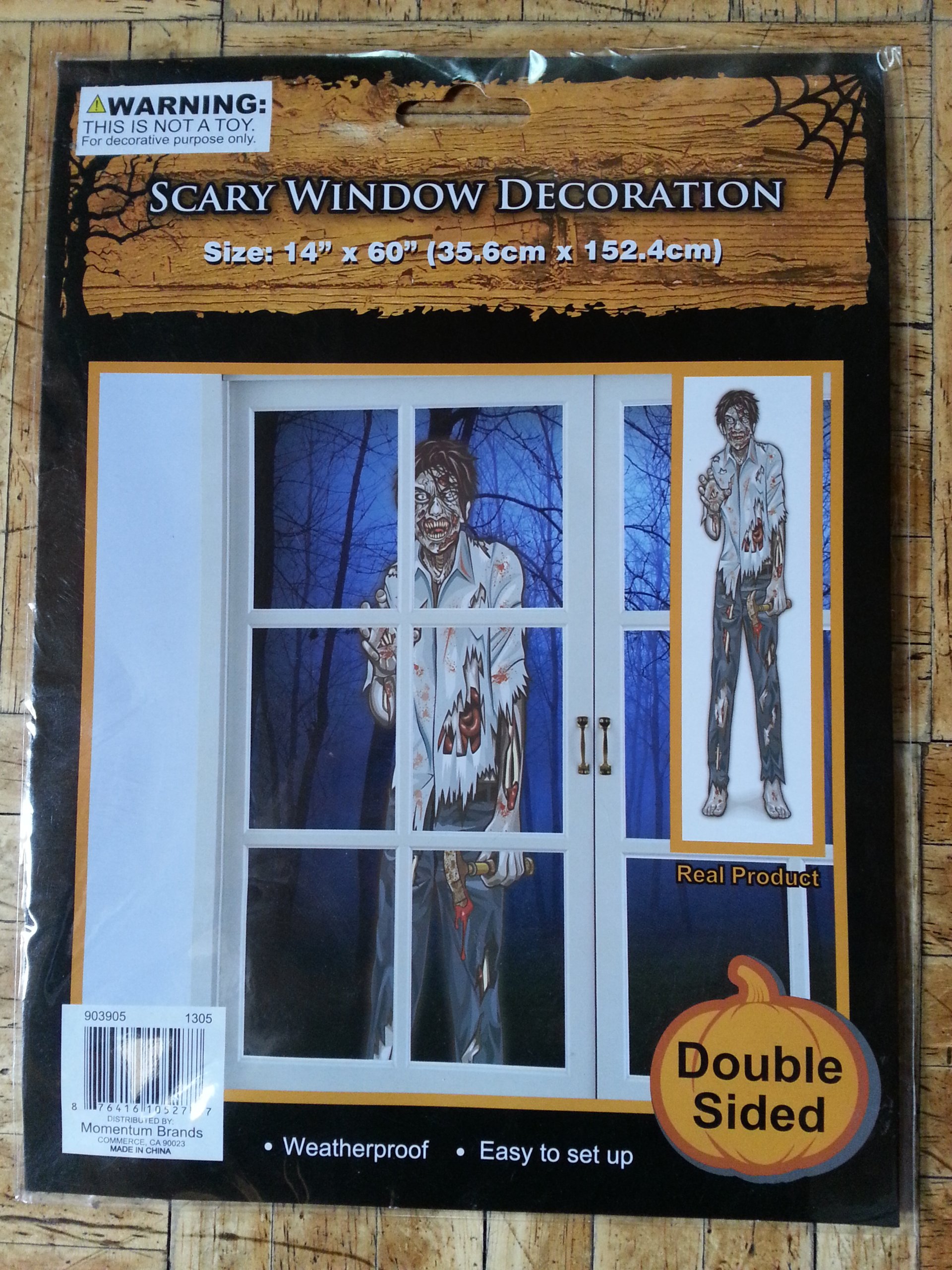 Scary Skeleton Window Decoration 14' X 60