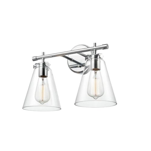 Millennium Lighting 2-Light Bathroom Vanity Light Fixture - 11 Inch Height & 16 Inch Width - Chrome Finish - Perfect for Modern Bathrooms & Powder Rooms