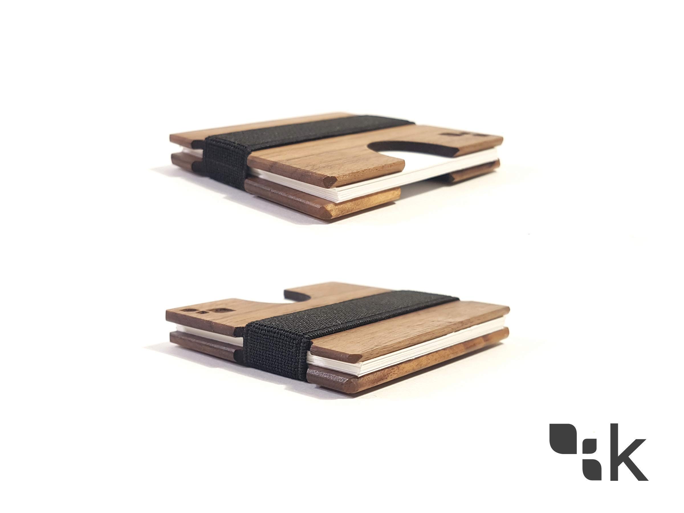 Premium Black Walnut Business Card Holder - Cordova M Square Design for Professionals | Perfect for Office, Networking Events & Executive Gifts