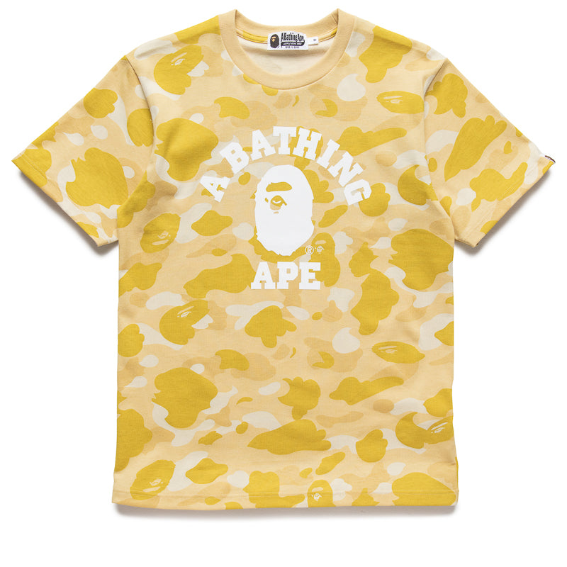 BAPE Color Camo College Tee - Yellow | Streetwear Fashion T-Shirt for Men | Casual Wear & Urban Style Outfits