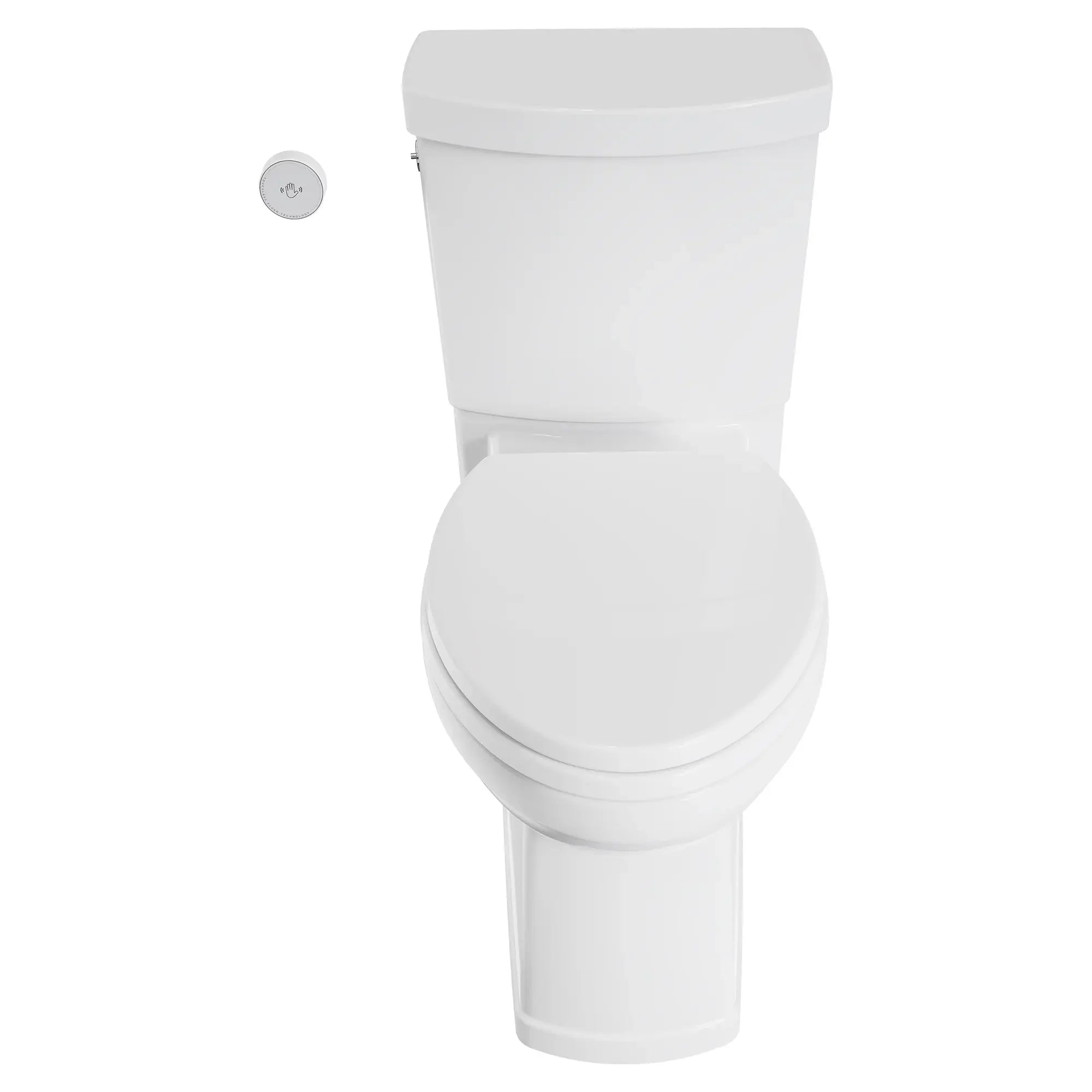 Estate® Touchless Skirted Two-Piece 1.28 GPF/4.8 LPF Elongated Toilet with Seat - Water Efficient, Comfort Height, Modern Design for Bathroom & Powder Room Renovations