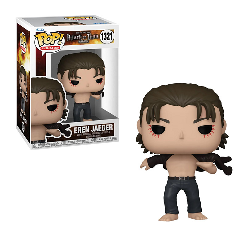 Funko Pop! Attack on Titan: Eren Jaeger Vinyl Figure #1321 - Anime Collectible for Fans & Home Decor