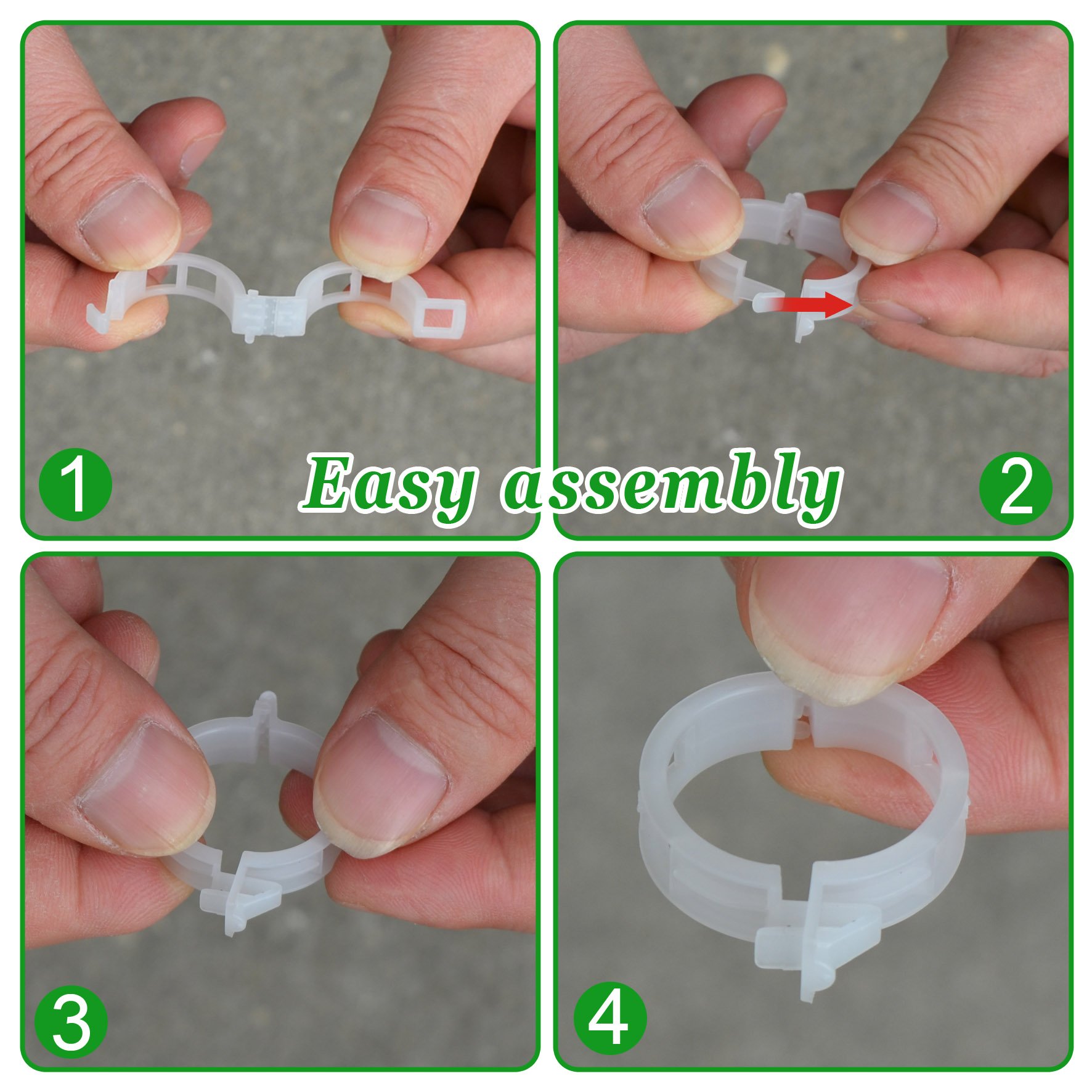 Strong 25mm Tomato Clips for Garden Trellis Support - 100 Pack for Vegetables & Vines