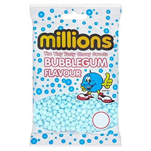 Millions B'Gum Chewing Gum Bags - 100g (3.5oz) - 8 Pack - Fresh Breath Gum for School, Work & Travel