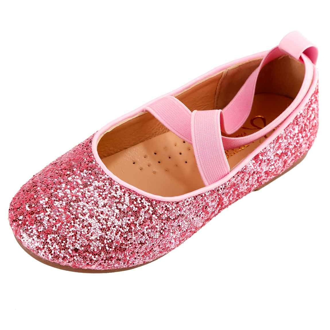 Sparkly Princess Ballet Flats for Toddler Girls - Slip-On Mary Jane Shoes for Wedding, Party & School - Comfortable & Stylish Toddler Dress Shoes for Special Occasions