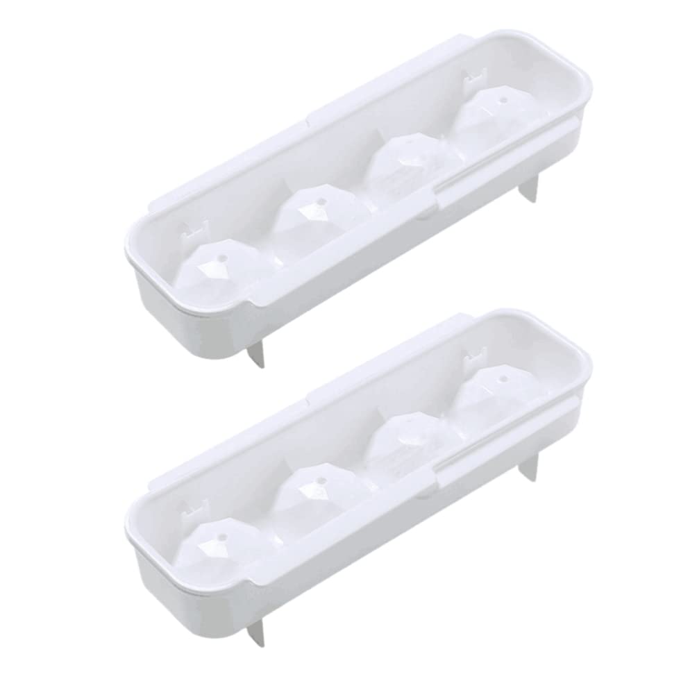 Premium Silicone Ice Cube Tray with Lid - 2 Pack Mini Ice Maker for Drinks, Smoothies & Cocktails | 4 Grids Ice Storage Container for Freezer, Party, Kitchen & Bar Use