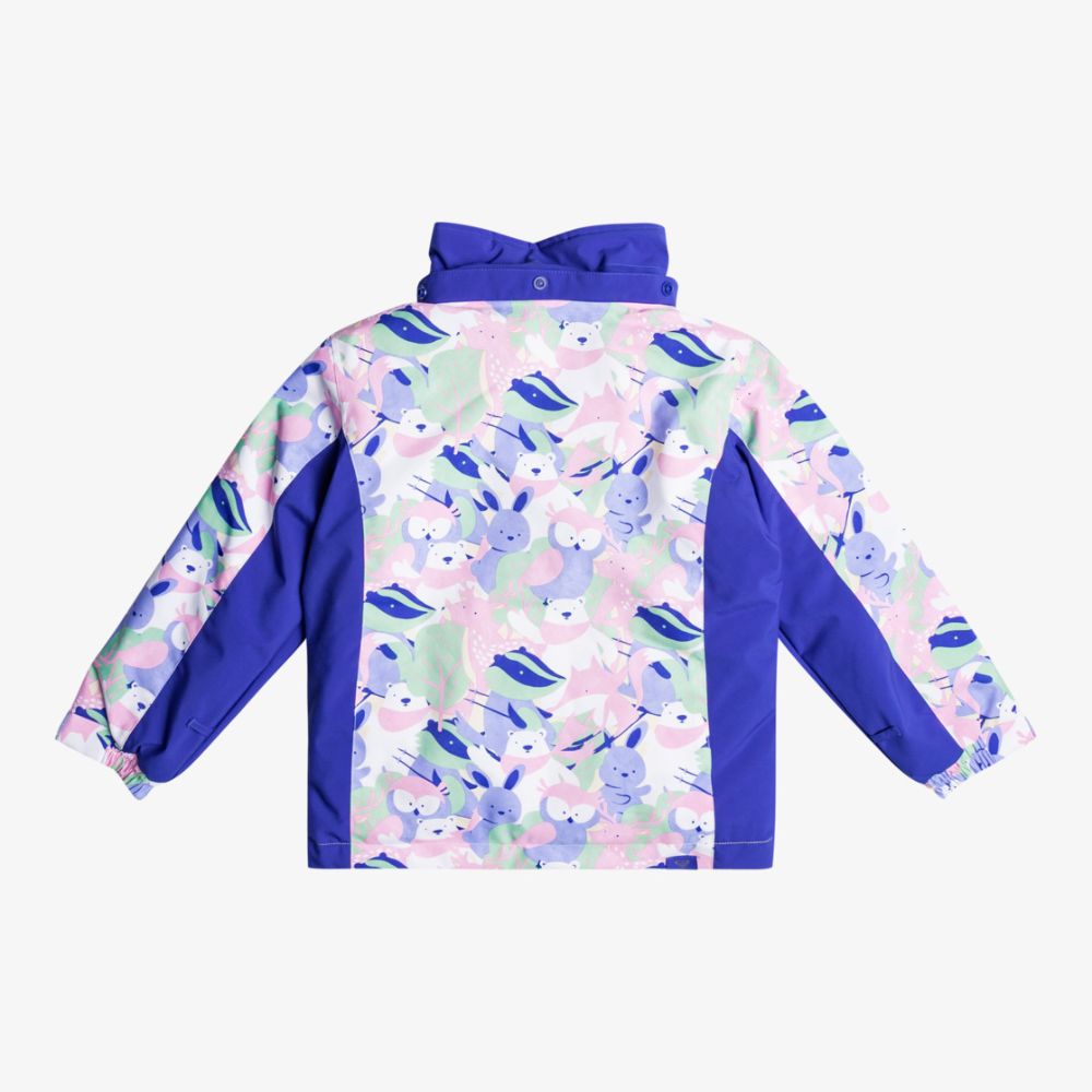 Roxy Snowy Tale Girls Ski Jacket - Waterproof Winter Coat for Toddlers 2-3 Years (Bright White) - Perfect for Skiing, Snowboarding & Outdoor Winter Adventures