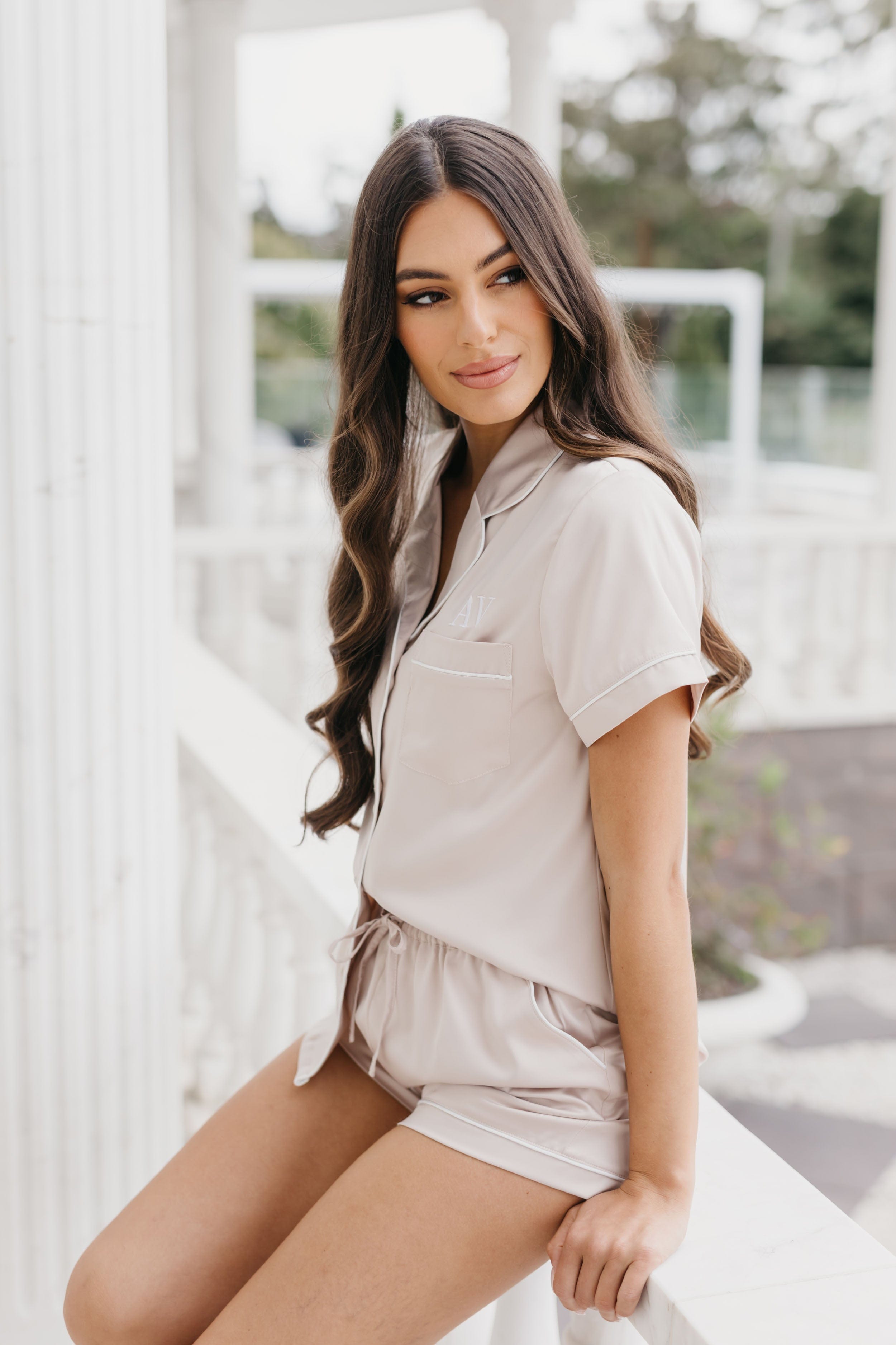 Macie Satin Sleep Set - Soft & Luxurious Pajama Set for Women, Comfortable Sleepwear for Nighttime & Lounging - Perfect for Gift, Relaxation & Self-Care Moments