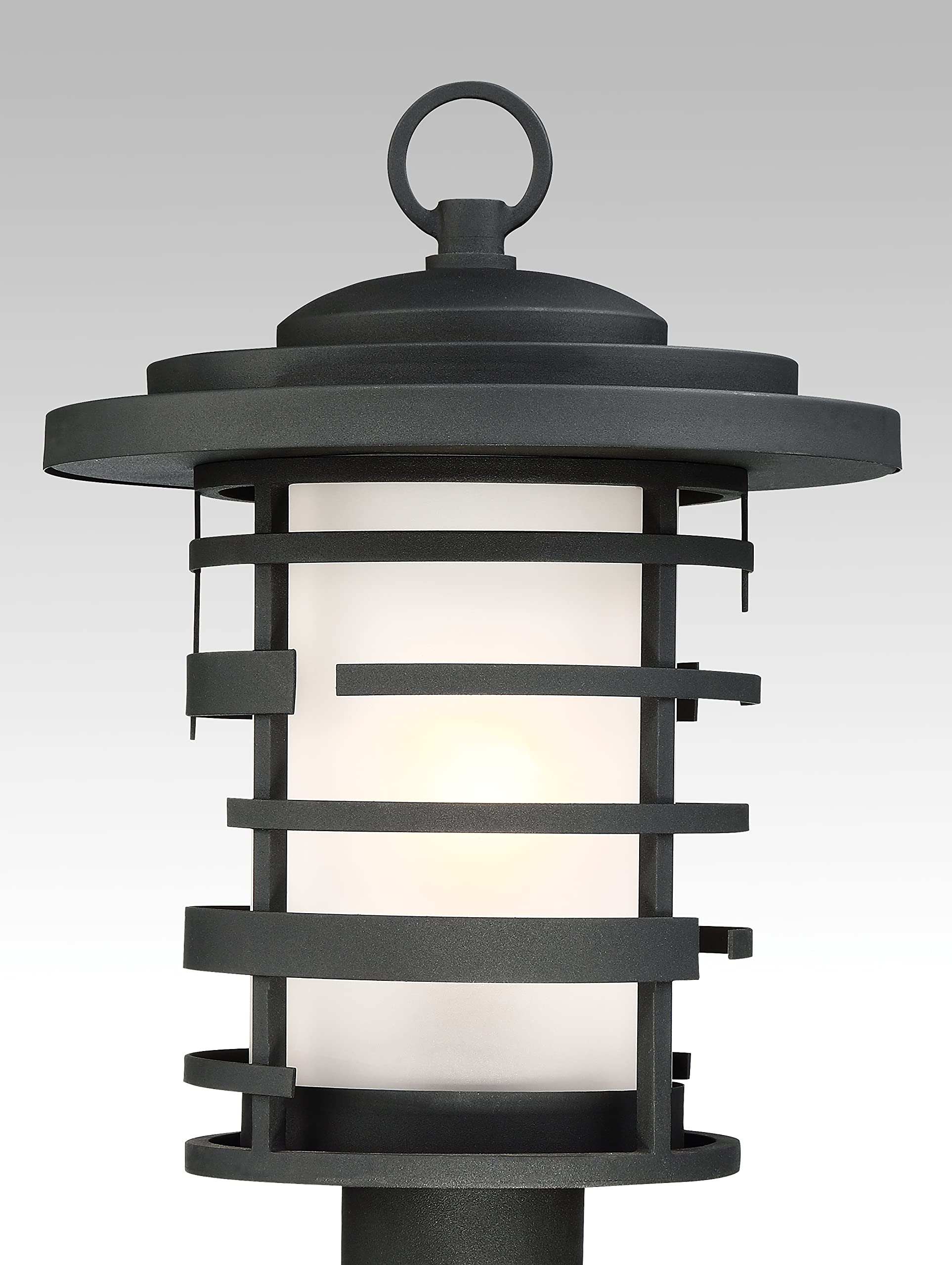 Nuvo 60/6406 Black One Light Hanging Lantern Post - Perfect for Porch, Patio, and Outdoor Entryway Lighting