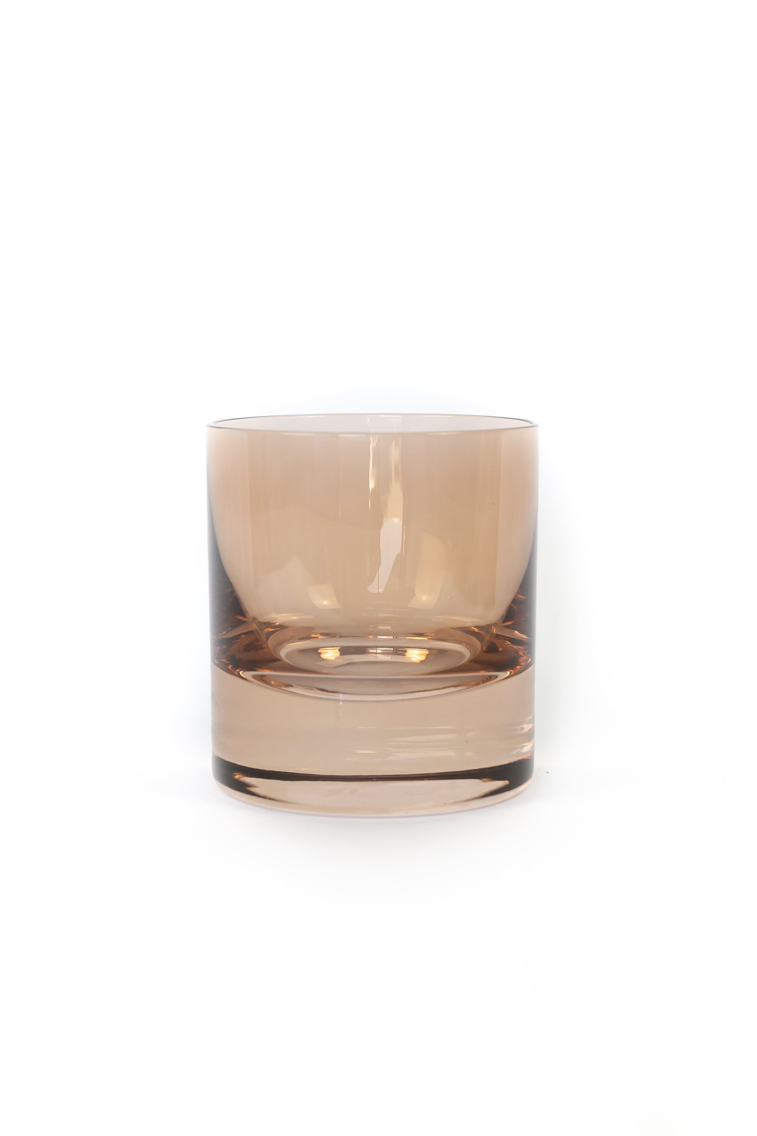 Estelle Colored Rocks Glass Set of 2 - Mocha Mousse (Amber Smoke) | Elegant Cocktail Glasses for Whiskey, Bourbon & Iced Drinks | Perfect for Home Bar, Parties & Gifts