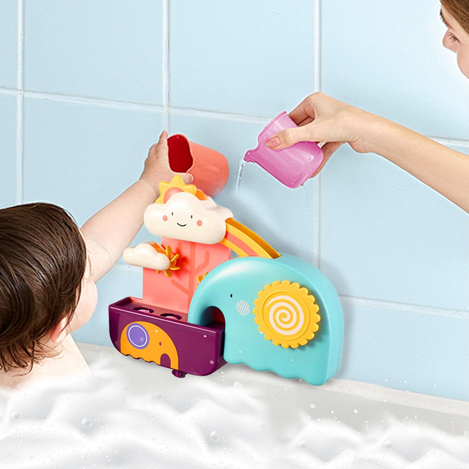 Colorful Elephant Bath Toys for Toddlers & Babies - Fun Interactive Swimming Pool Toys for Kids - Perfect for Bathtime Play & Learning
