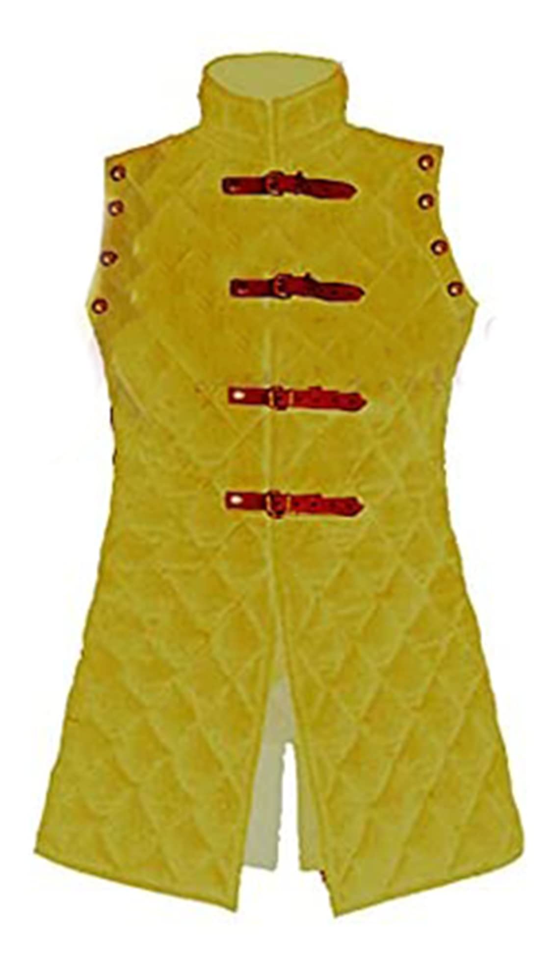 Medieval Gambeson Jacket Vest - Thick Padded Sleeveless Aketon Coat | Cotton Armor for SCA, LARP, Cosplay & Historical Reenactment | Perfect for Renaissance Fairs, Theater & Costume Events