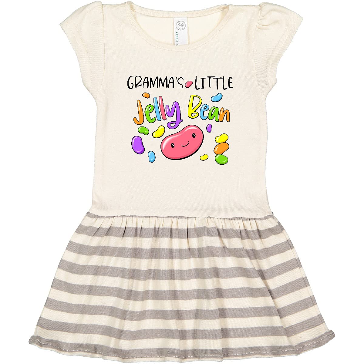 Inktastic Gramma's Little Jellybean Cute Easter Candy Toddler Dress - Adorable Baby Girl Outfit for Easter Sunday, Family Photos & Spring Celebrations