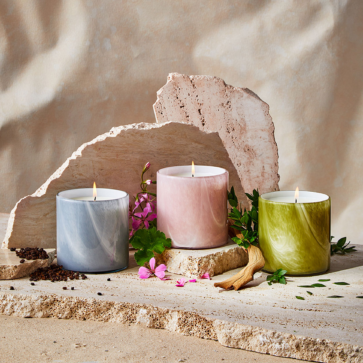 Geranium Bourbon Signature Candle - Handmade Soy Wax Scented Candle for Home, Spa & Romantic Ambiance