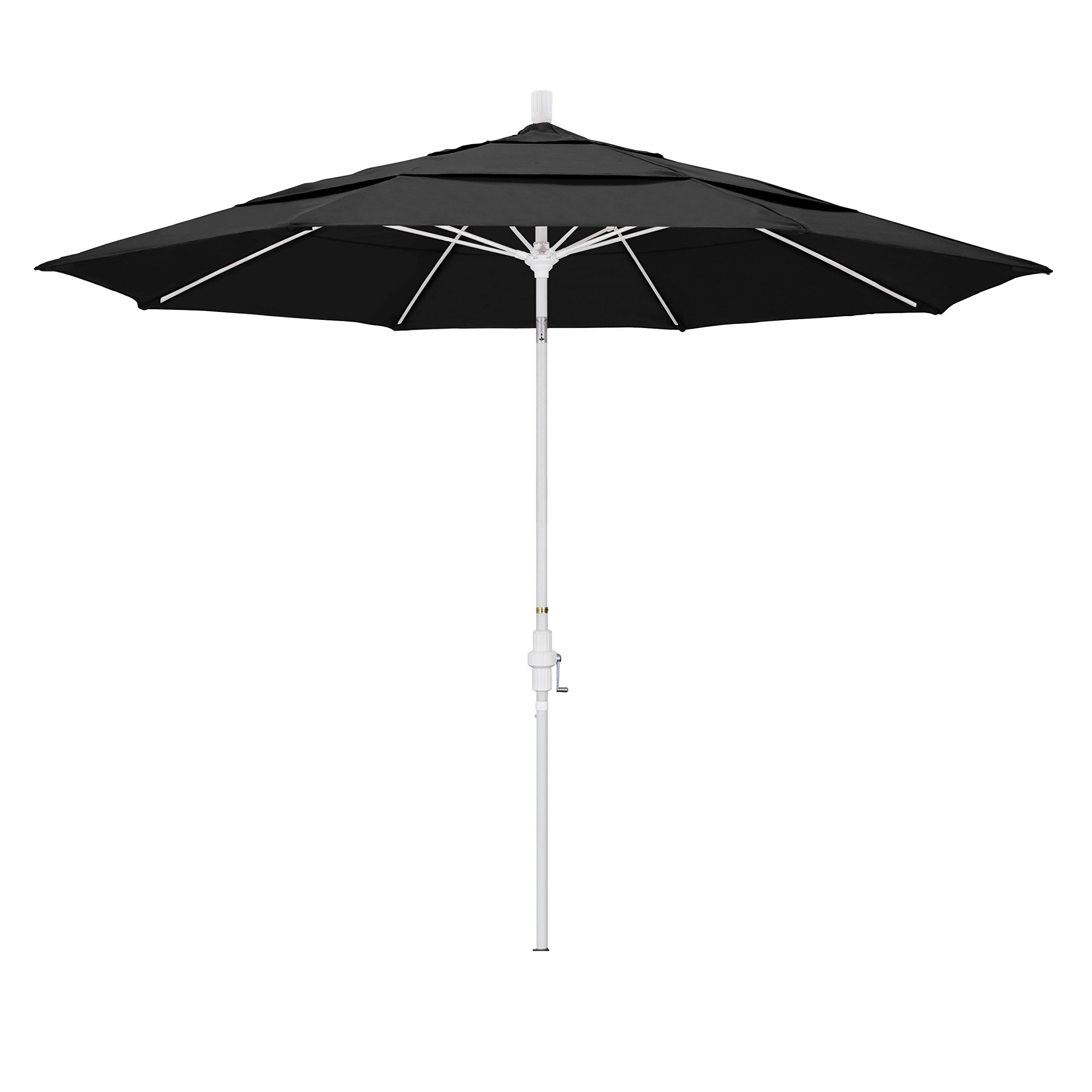 California GSCUF118170-F32-DWV 11-Foot Outdoor Patio Umbrella in Black - Perfect for Backyard, Poolside, and Garden Shade