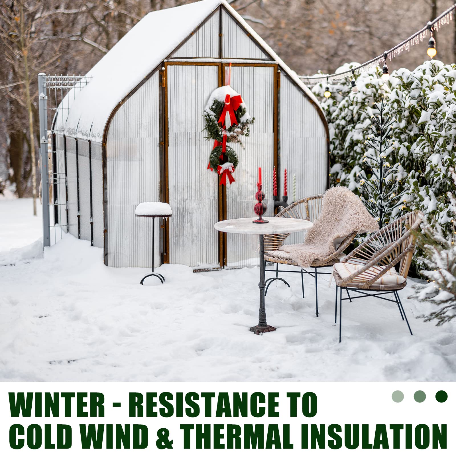Tatuo 12 Pack 6' x 2' x 0.24'' Clear Polycarbonate Greenhouse Panels - Twin-Wall UV Protected Waterproof Roofing Sheets for Greenhouse Replacement - Perfect for DIY Garden Sheds, Patio Covers & Plant Protection