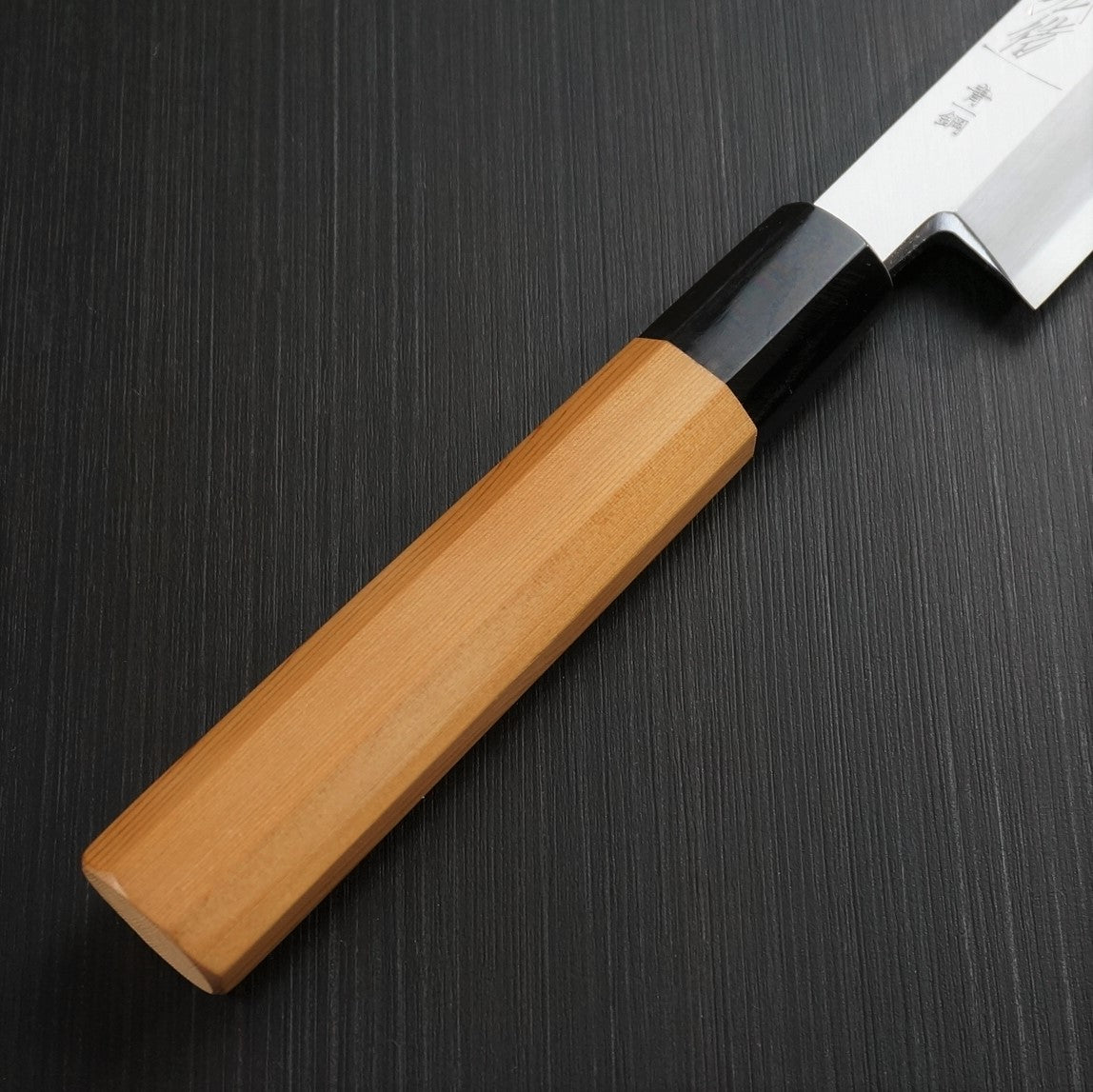 Premium Yoshihiro Ao Namiuchi Blue #1 Kiritsuke Yanagiba Knife - High-Carbon Japanese Sushi & Sashimi Chef Knife for Professional Kitchen & Home Cooking