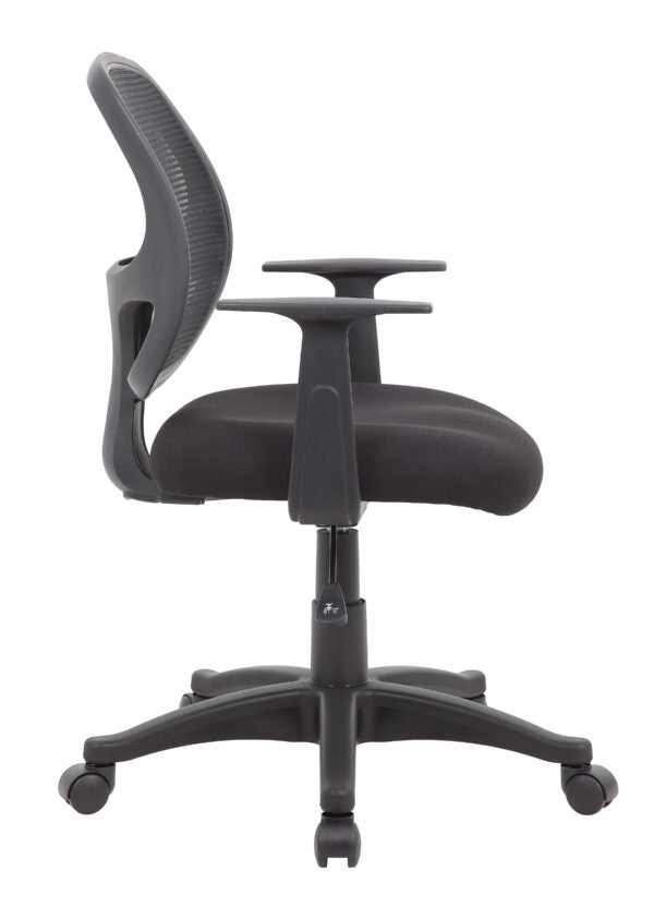 Boss Commercial Grade Mesh Task Chair with T-Arms - Ergonomic Office Chair for Home & Business Use - Perfect for Long Hours of Work or Gaming