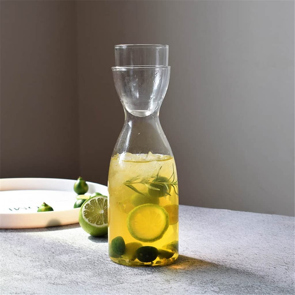 Premium Heat-Resistant Glass Cold Brew Kettle - 600ml Transparent Water Bottle for Iced Coffee, Juice & Flower Tea | Leak-Proof Drinkware with Silicone Sleeve | Perfect for Office, Gym, Travel & Outdoor Activities (Color A)