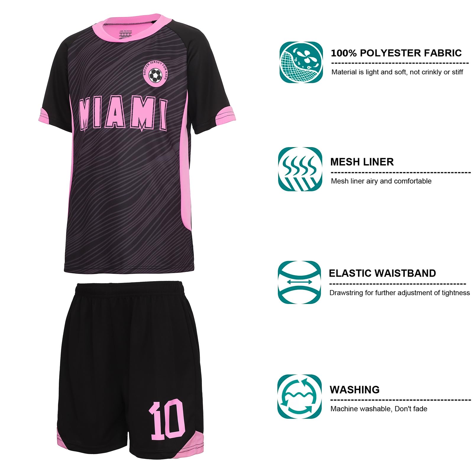 **Kids Soccer Jerseys for Boys & Girls - Youth Football Training Uniforms - Perfect for Games, Practice & Soccer Fans - Great Gift Set for Young Athletes**