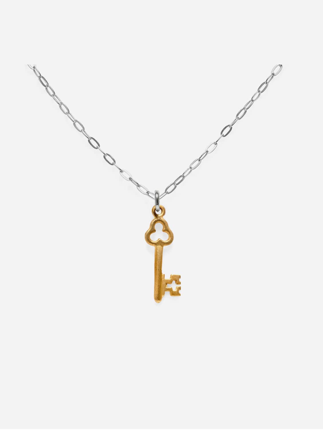 18K Gold Key Pendant Necklace - Elegant Jewelry Gift for Women, Perfect for Valentine's Day, Anniversary & Special Occasions