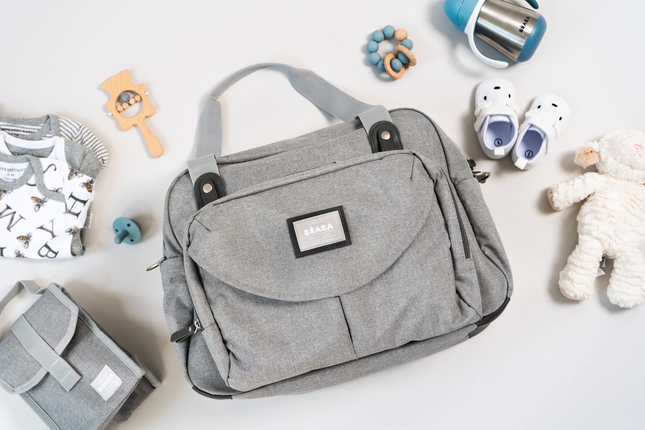 BEABA Geneva Multifunctional Baby Diaper Bag - Waterproof Travel Diaper Backpack with Adjustable Strap for Stroller, Perfect for Newborn Essentials & On-the-Go Parents | Ideal for Daycare, Travel & Shopping Trips