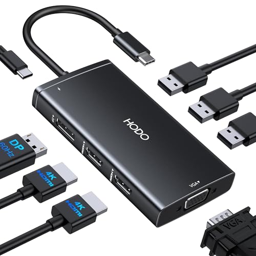 Black 8 IN 1 Docking station