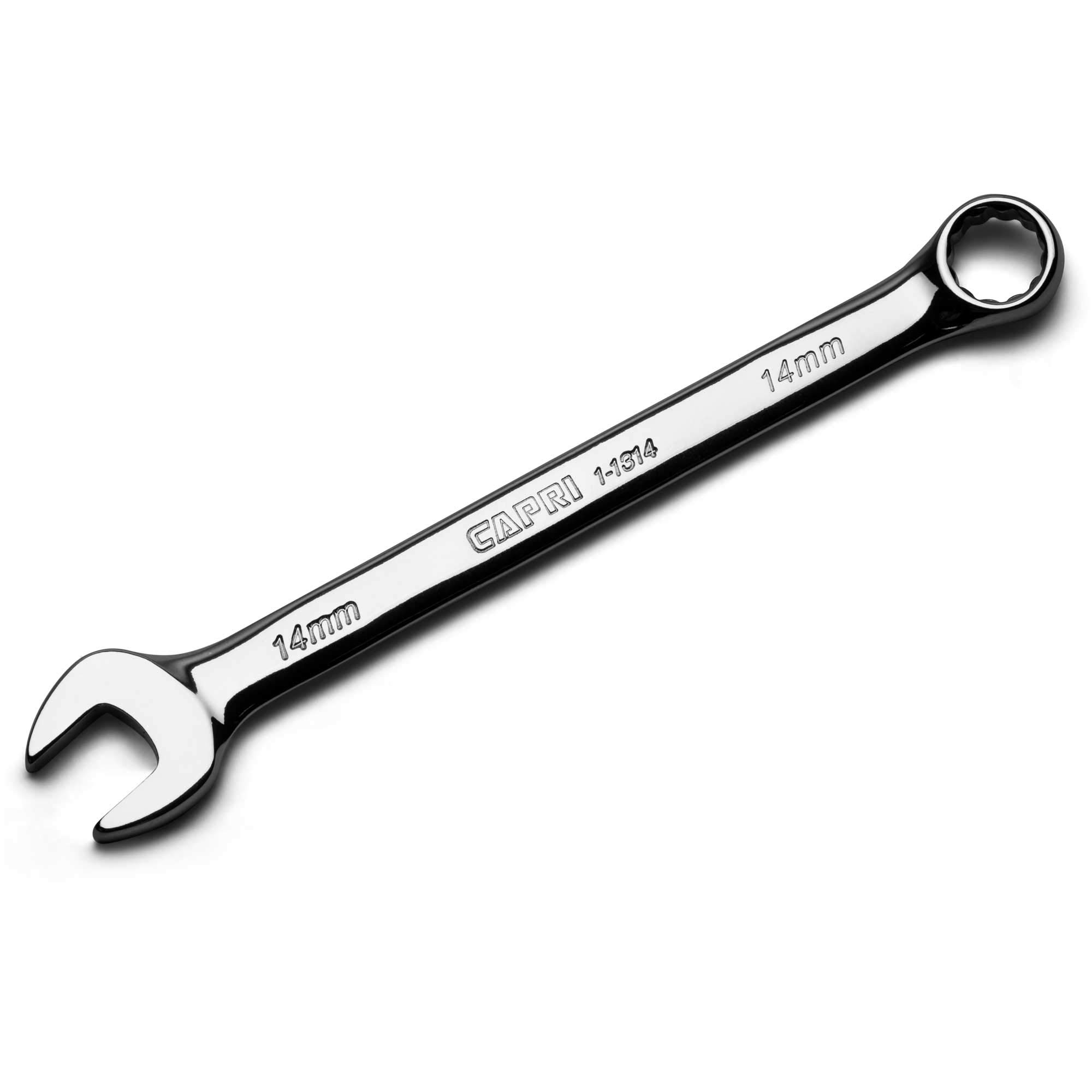 Capri Tools 14mm 12-Point Metric Combination Wrench - Chrome Plated (1-1314) - Perfect for Automotive Repair, Machinery Maintenance & DIY Projects