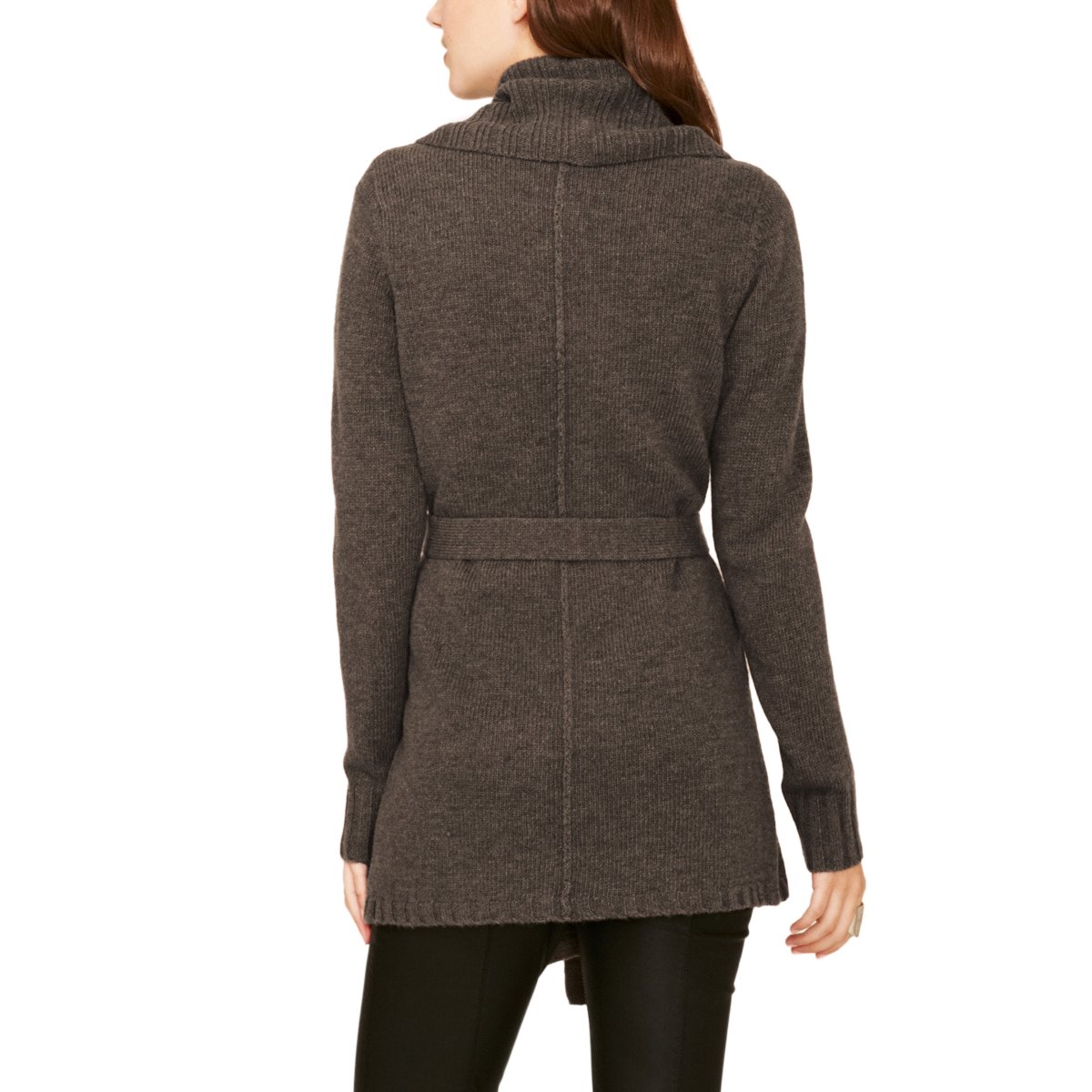 Parisbonbon Women's 100% Cashmere Long Sleeve Cardigan Sweater - Soft & Warm Brown Knitwear (Size 2XS) | Perfect for Office, Date Night & Cozy Winter Outfits