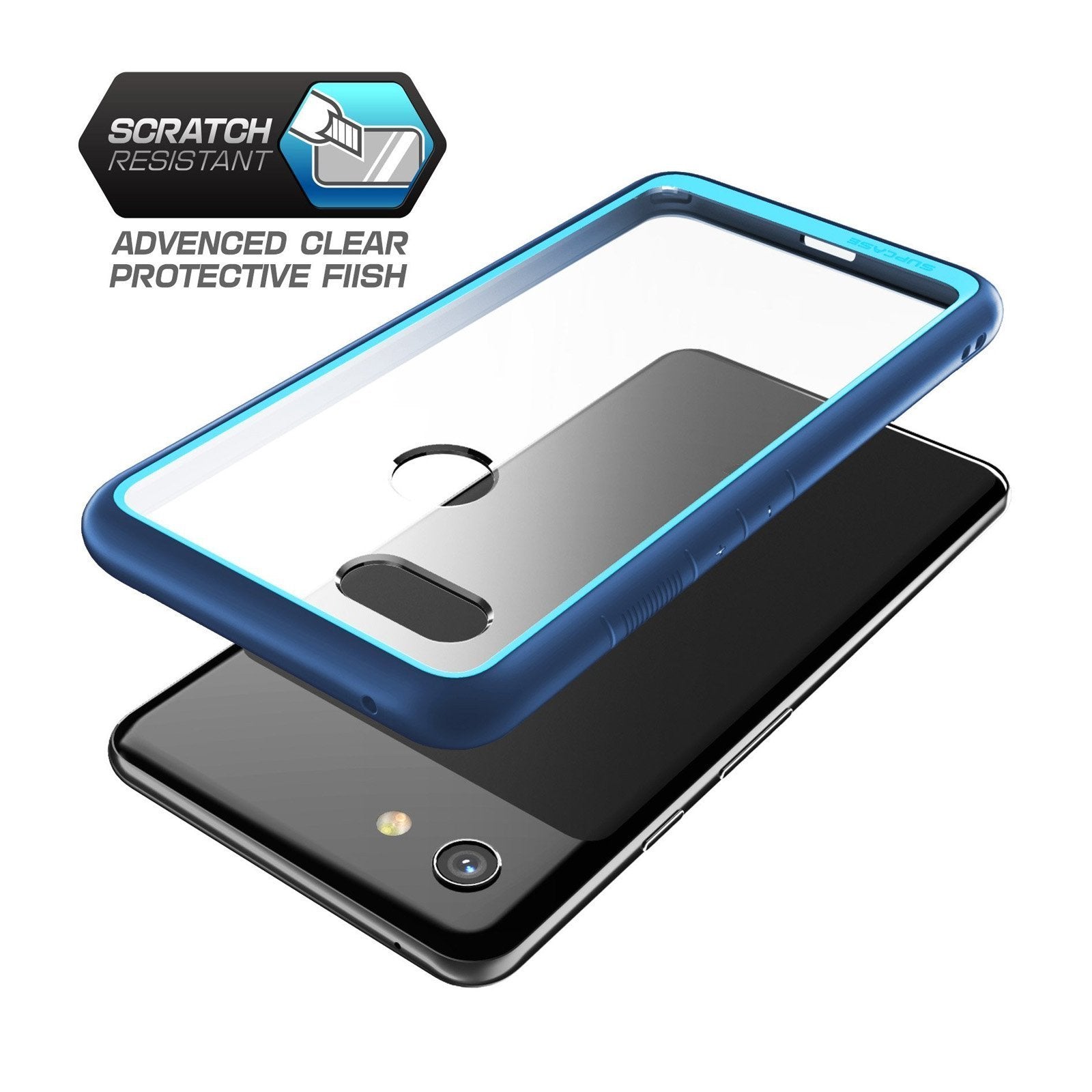 Google Pixel 3 Unicorn Beetle Style Protective Clear Case with Shock-Absorbing TPU Bumper in Blue - Slim Fit, Scratch-Resistant Cover for Everyday Protection (Perfect for Work, Travel & Outdoor Activities)