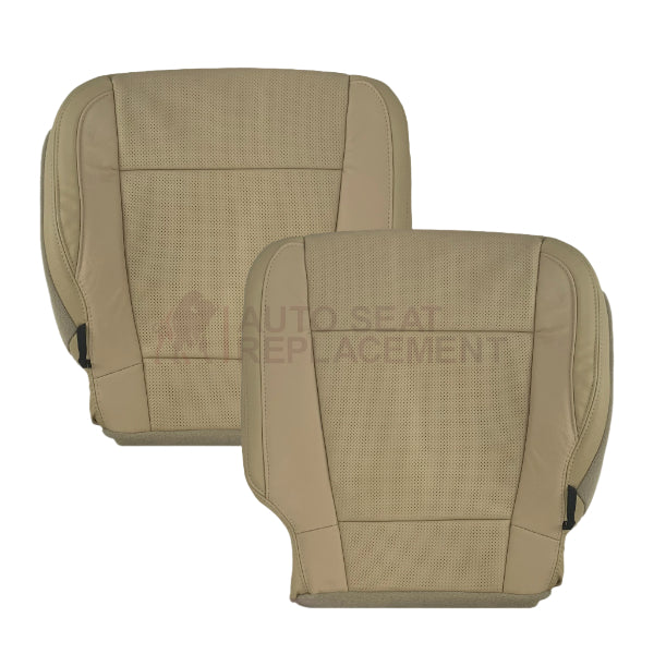 2015-2017 Ford F-150 Lariat Light Cashmere Tan Replacement Seat Covers - Genuine Leather or Synthetic Leather - Perfect for Car Interior Upgrade & Protection