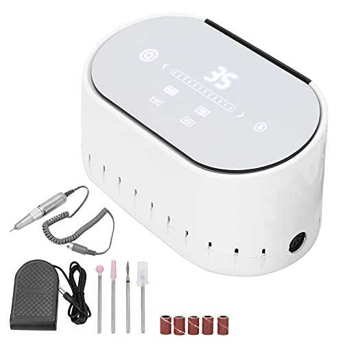 Professional Electric Nail Drill Machine 35,000 RPM - Pedal-Controlled Nail File Kit for Acrylic Nails Shaping, Buffing & Removal (US Plug) | Perfect for Salon, Home Manicure & Nail Art Professionals